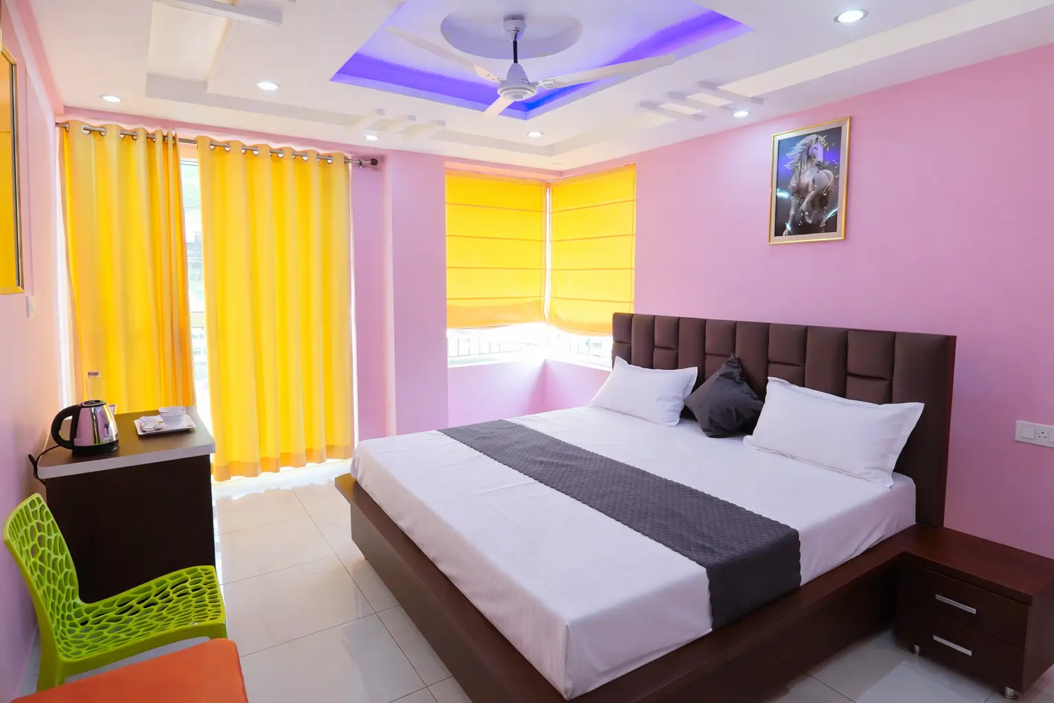 Comfortable superior room at Serene Vista Dharamshala by good vibes hotel.
